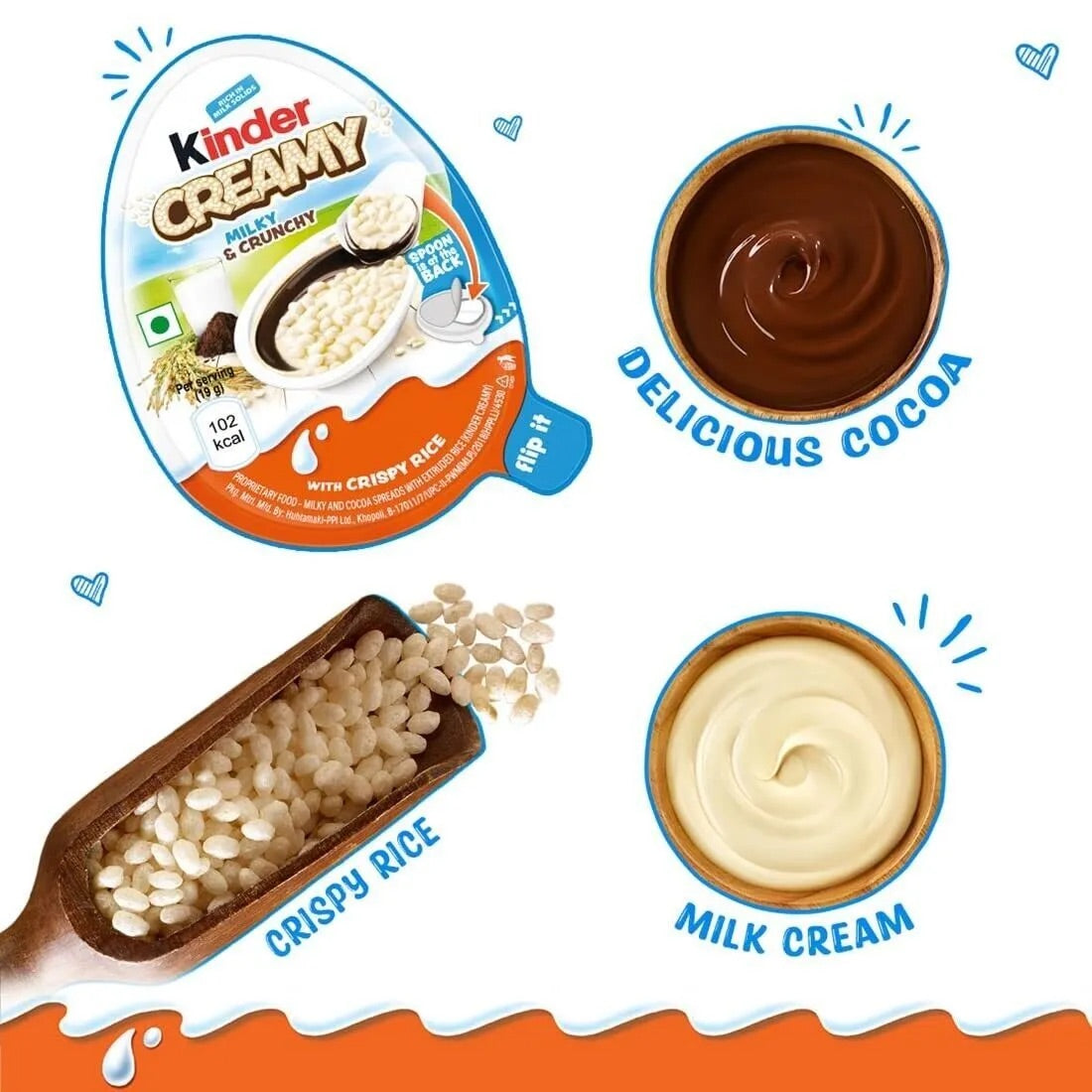 ❤️🤍Kinder 🤍❤️Creamy🍦